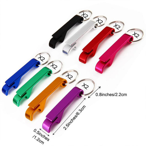 16 Piece Multi Color Bottle Opener Keychain Beer Drink Can Opener Keychain Gift