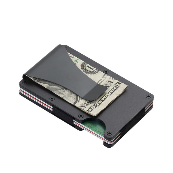 Mens Slim Wallet RFID Blocking Front Pocket Credit Card Holder Metal Wallets / Money Clip